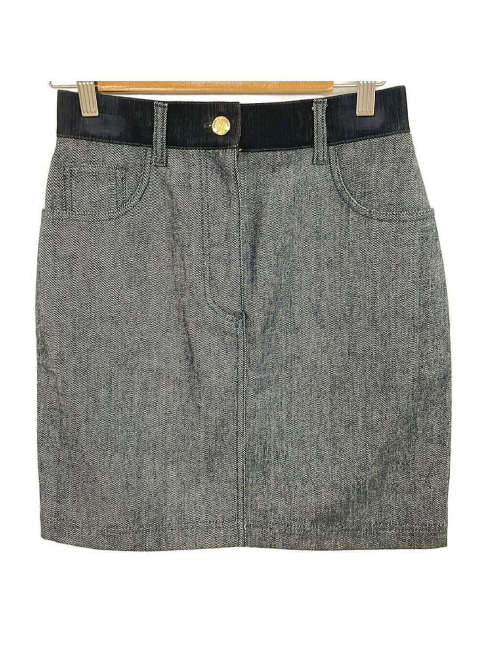 Fendi Skirt M Dark Navy Denim 40